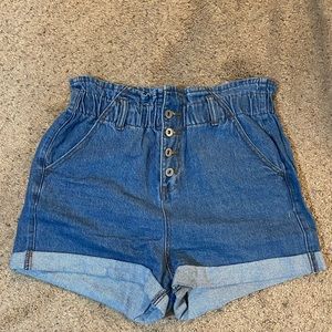 High wasted jean shorts